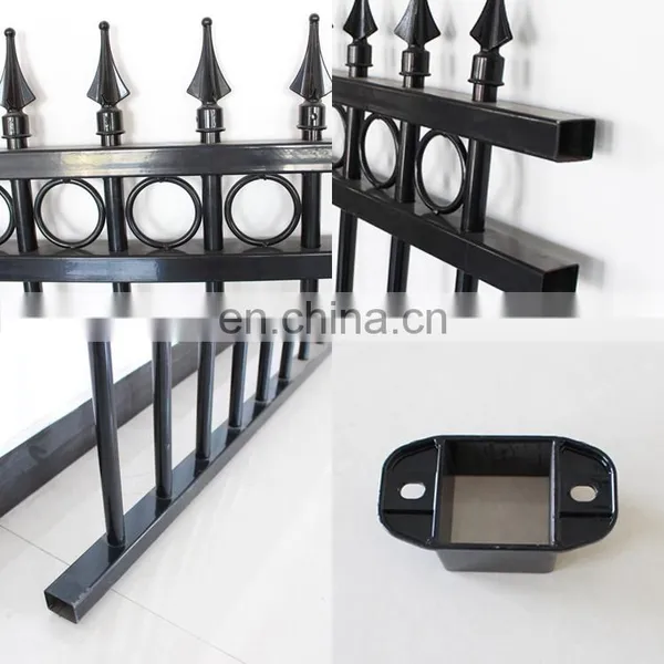 Factory Supply Decorative Spearhead Top Steel Fence Grill photo-3