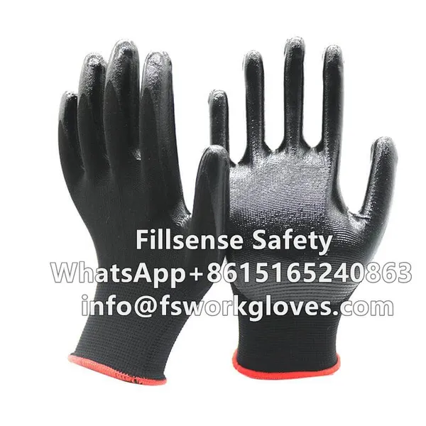 Factory Wholesale 13 Gauge Nylon/polyester Knit Smooth Palm Nitrile Coated Gloves photo-4