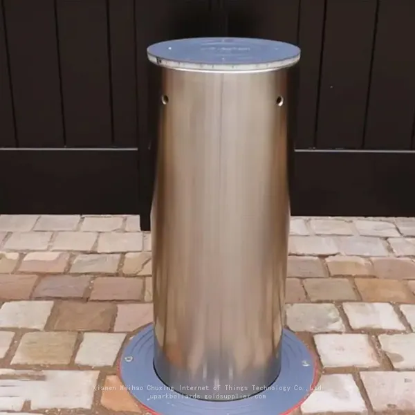 UPARK Professional Factory Street Car Parking Integral Lifting Bollard Remote Control LED Light Pillar Bollard photo-3