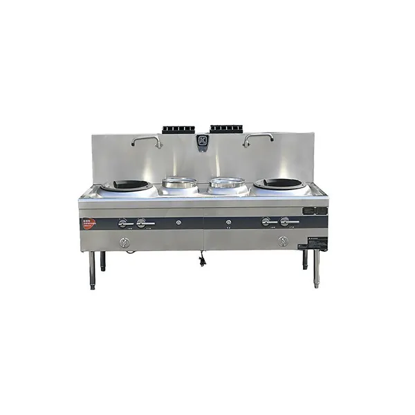 Silent & Energy-Saving Type A Brick Series Natural Gas Double Wok & Double Warm Stove photo-2