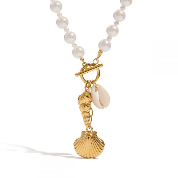 Non-Fade 18K Gold Plated Letter Necklace - Stainless Steel Coin Jewelry