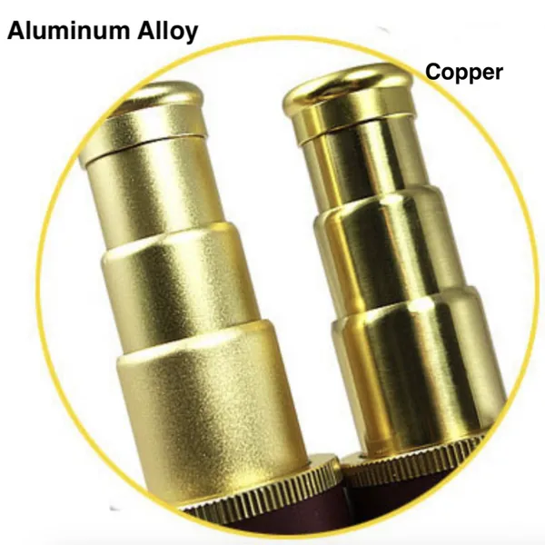 25x 30 Antique Brass Monocular Telescope With Pure Brass Material and Aluminium Alloy Options photo-2