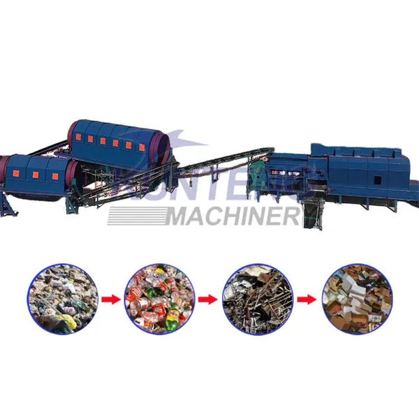 Full Automatic Trash Sorter Machine Industrial Bio Light Waste Shredder and Separator Sorting Machine for Solid Waste Plastic EPC
