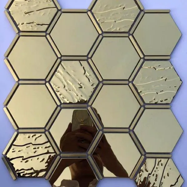 201 Stainless Steel Metal Mosaic Tiles, Custom Shapes Available