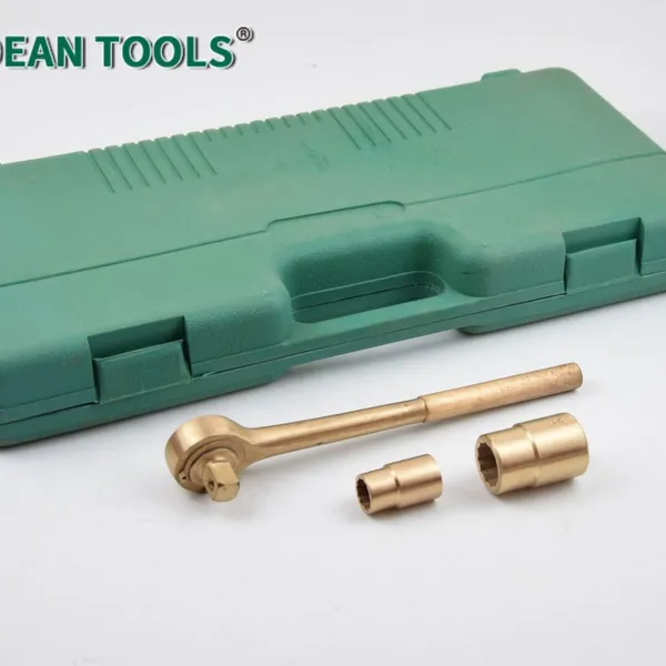 Non-Sparking Ratchet Wrench Certified Standard Compliant, Aluminum Bronze, 1/2