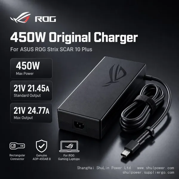 450W 21V 21.45A ROG Laptop Charger ADP450AB B Power Adapter 21V24.77A Max
