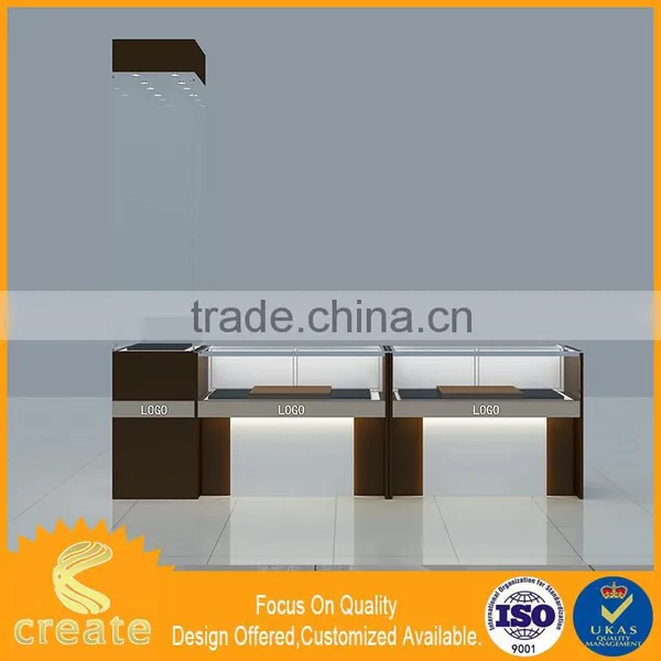 China Factory Acrylic Countertop Watch Display Spot Light Glass Display Cabinet photo-3