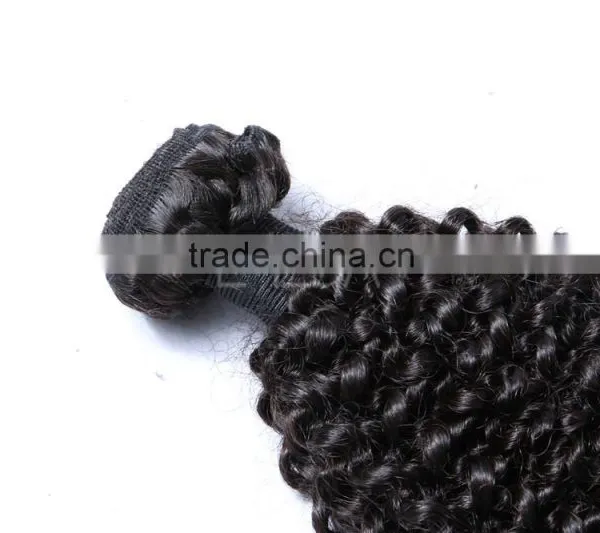 4A Grade Mongolian Afro Kinky Curly Human Hair Weave, Tight Kinky Curly Weave photo-4