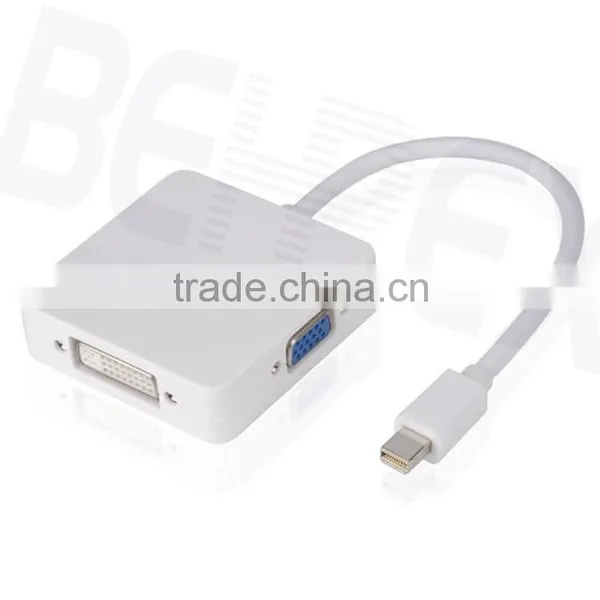 3 in 1 Mini Displayport DP to VGA DVI MDI Adpater Cable for Macbook photo-4
