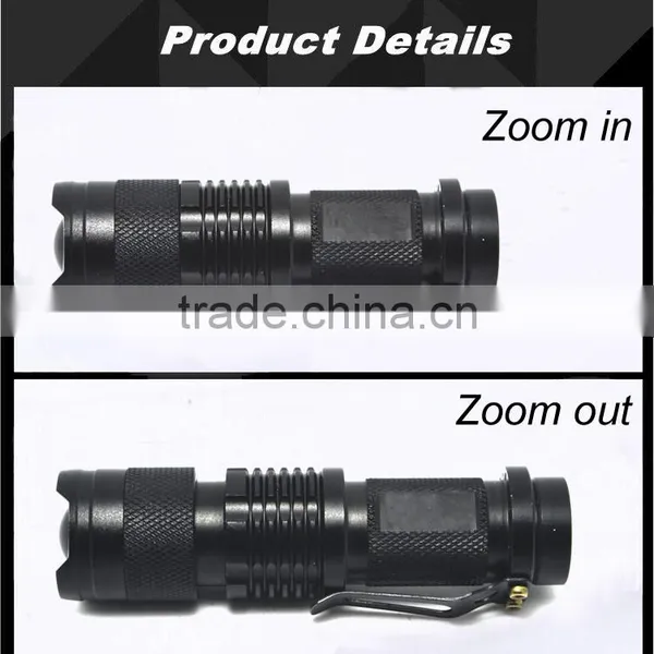 (130316) Promotional Customized Logo Mini Pocket AA Batteries Flashlights With 3 Modes photo-4