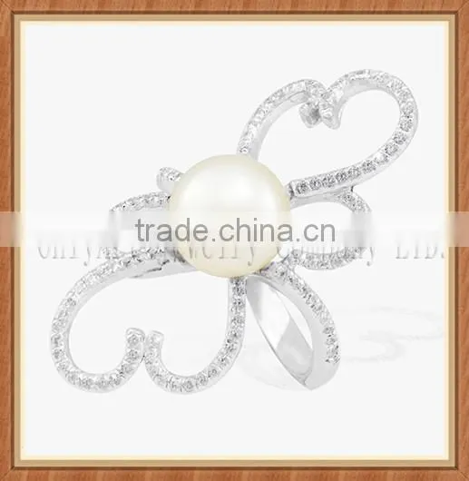 Black Pearl Rings 925 Stereling Sliver Jewelry Rings for Women Wedding Rings photo-4