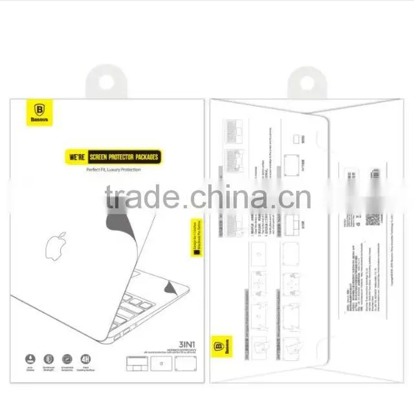 Baseus Clear Ultrathin 4H Screen Protector Set for MacBook Pro Retian Nosilicon ScreenProtective Film Case for Macbookpro Ratian photo-5