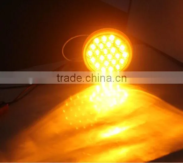 12 Volt 4inch Round Amber Sealed Multifunction Led Stop Turn Tail Light for Truck Trailer photo-5