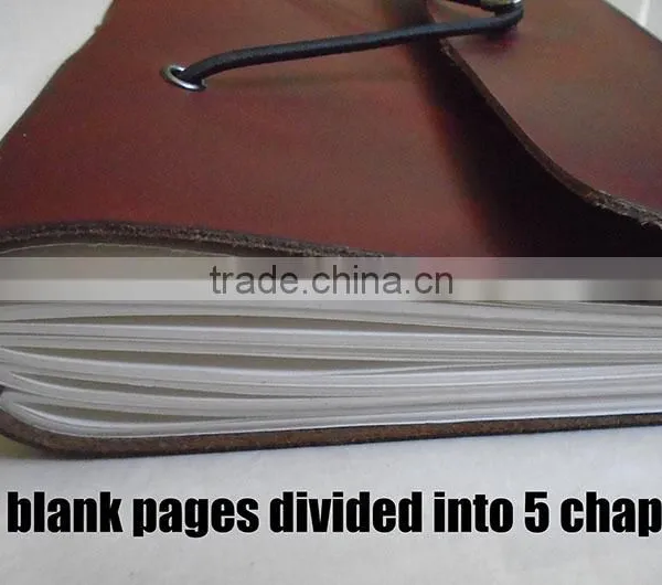 Handmade Journal Diary With 200 Blank Pages Genuine Leather Notebook photo-4