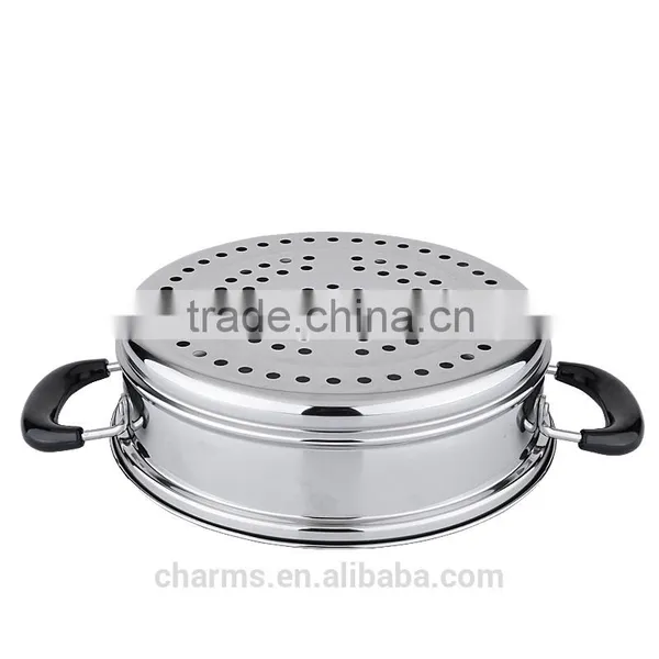 2015 New Charms 2 Layers Multi Function Stainless Steel Bamboo Steamer Pot With Handle & Lid, Stainless Steel Steamer photo-6