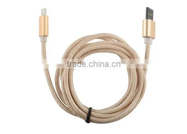 2016 Wholesale Custom Cell Phone Custom Usb Charger Cables Usb Type-c Cable(golden) photo-6