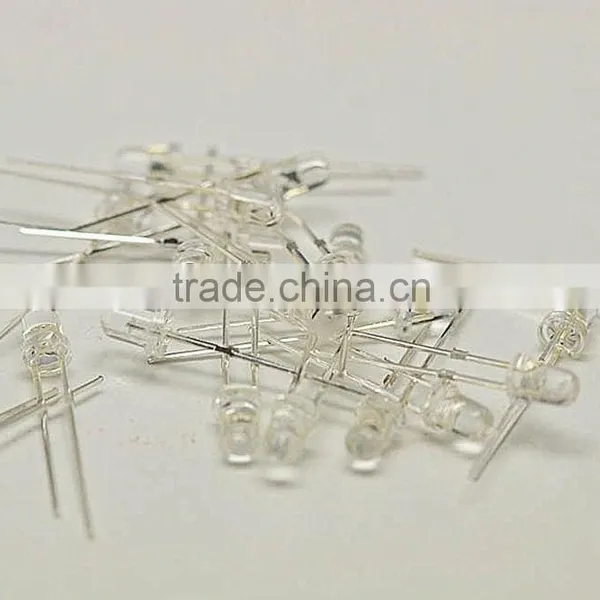 Blue LED Diode 3MM Round With Domed Top Light Emitting Diode ( Lens Color Water Clear )