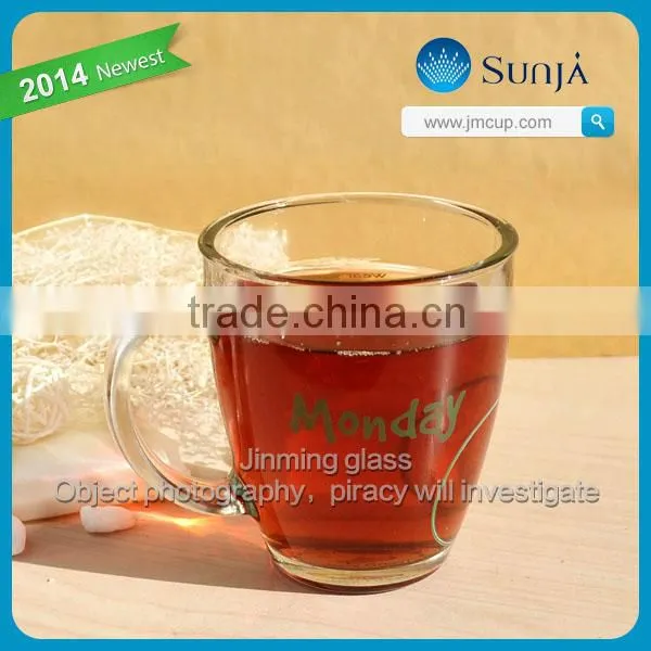 Lipton Glass Table Suction Cups Coffee Mug Milk Tea Glass Mug Heavy Stein Chinese Wholesale Glass Tumbler