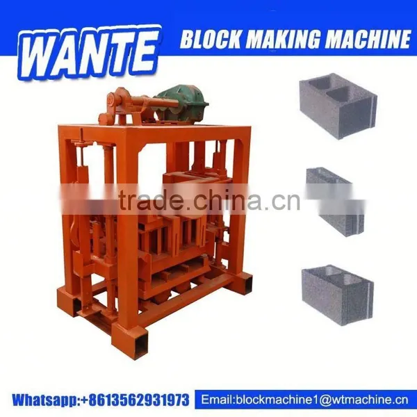 QT40-2 Low Price Concrete Block Machine,manual Electric Block Making Machine Eco Brick Machine photo-3
