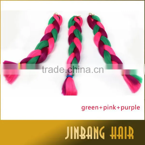 2016 Hot Selling Mix Color Ombre Synthetic Hair Braiding/ombre Color Jumbo Braid Synthetic Hair for Summer Fashion photo-2