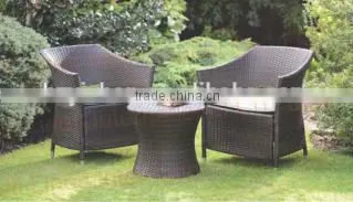 Rattan Patio Set With 1 Table and 2 Chairs