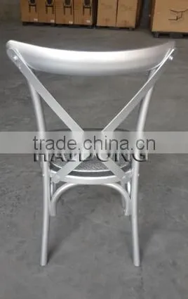 Wedding Furniture Stackable Wood Cross Back Chair photo-5