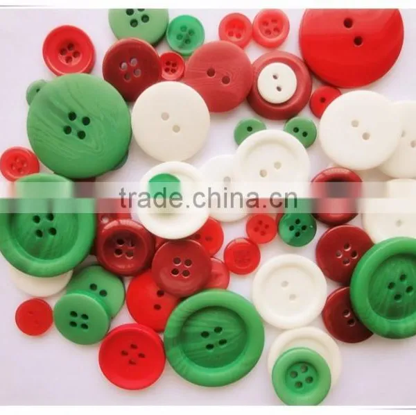 DIY Christmas Decorative Buttons, Decoration Round Resin Buttons photo-4