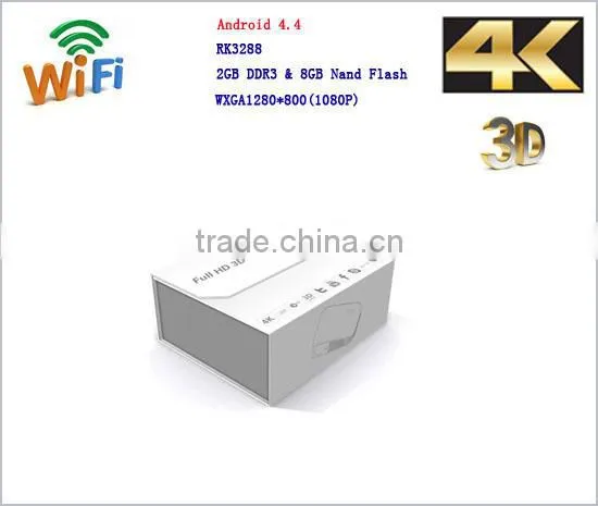 Built-in Wi-Fi, 1500 Lumens DLP Home Theater 3D Smart Portable Projector Supports WXGA 1280x800p photo-6