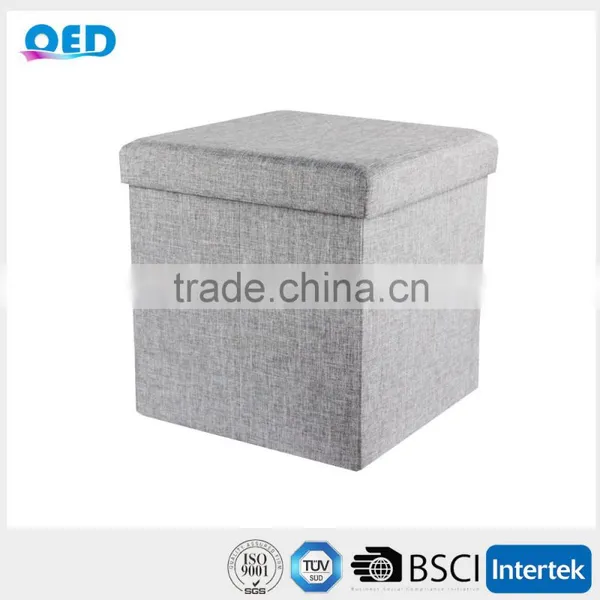 Delicate Ottoman With Linen for Living Room