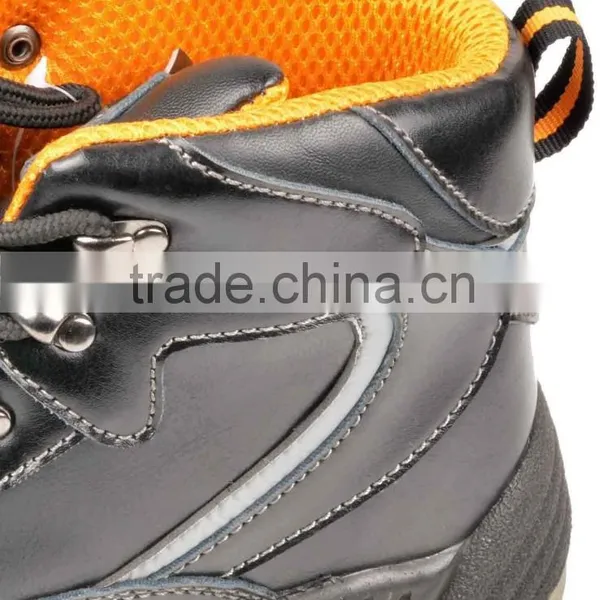 Anti-Puncture Anti Static Split Embossed Leather Toe Cap Safety Shoes photo-6