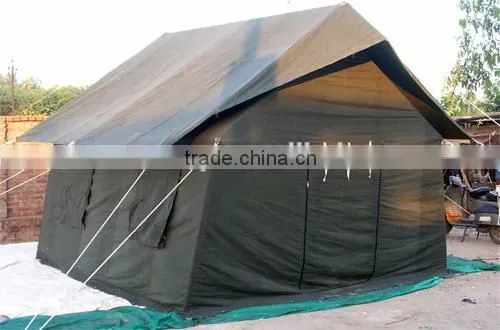 Army Command Post Tent , Military Post Tent , Khaki Tents , Small Military Tent , Army Canvas Tent ,