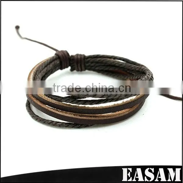 Wholesale New Design Cotton Cord Bracelet Leather Bracelet photo-2