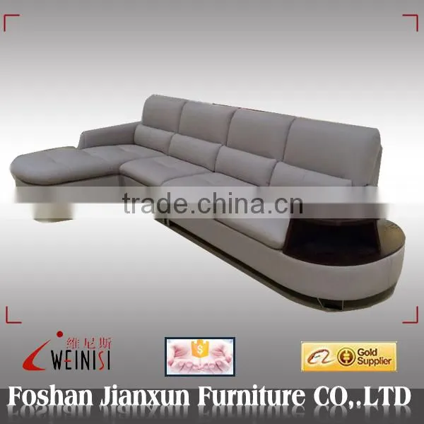 AD627 solid wood frame leather sofa