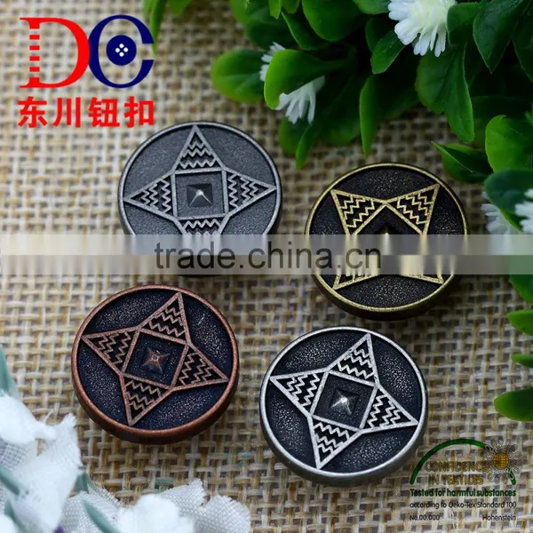 Four Tower Design Metal Jeans Button Cover for Overcoat photo-5