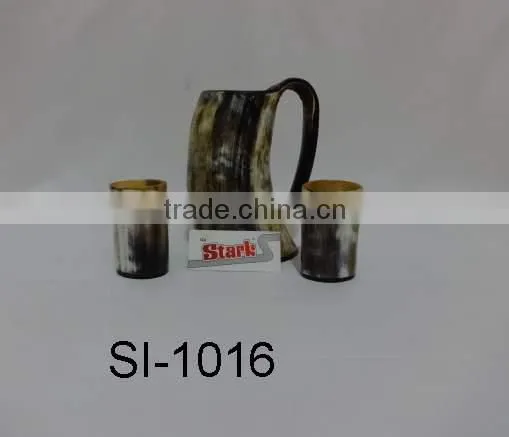 HORN MUG WTH HORN GLASS