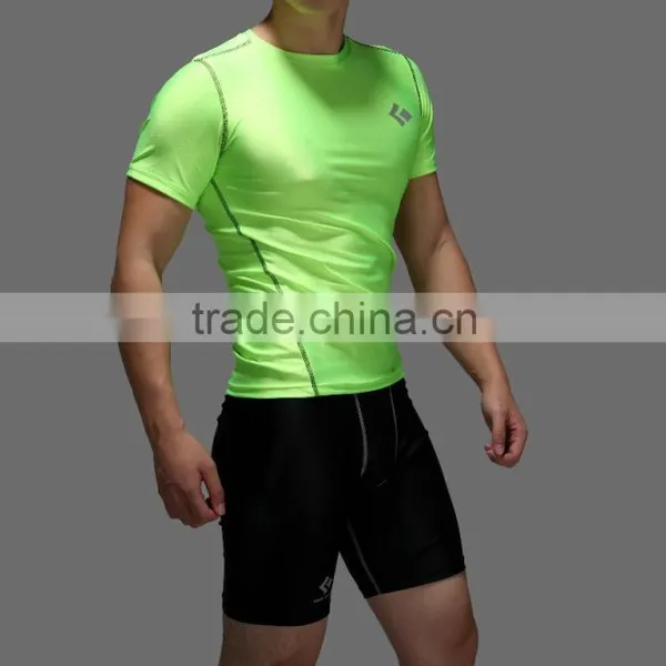 Men's Compression Tights T Shirt Running Bicycle Fitness Tees Outdoor Moisture Wicking Quick-drying T-shirt photo-3