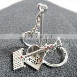 Broomstick Dustpan Wedding Keychains