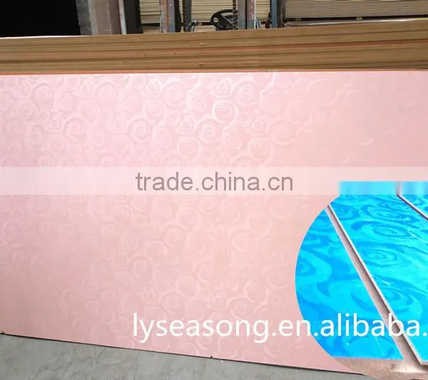 2015 Hot Sales Melamine MDF Slatwall Panels Plywood /displaying Board With Rose Printed for Construction Decorate Metarials photo-4