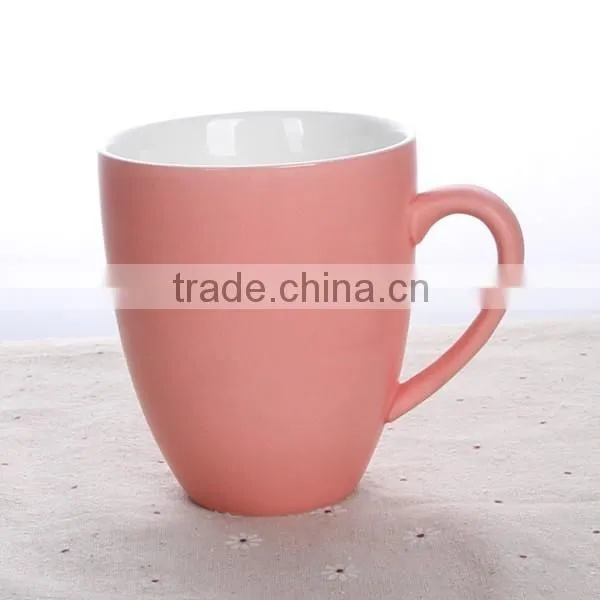 400ml 14oz Ceramic Big Coffee Mug Tea Cup Solid Color Fty Directly Sale photo-3