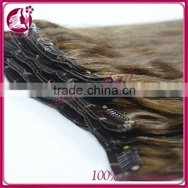 2016 Cheap Wholesale Virgin Brazilian Hair Hair Natural Clips in Human Hair Extensions photo-2