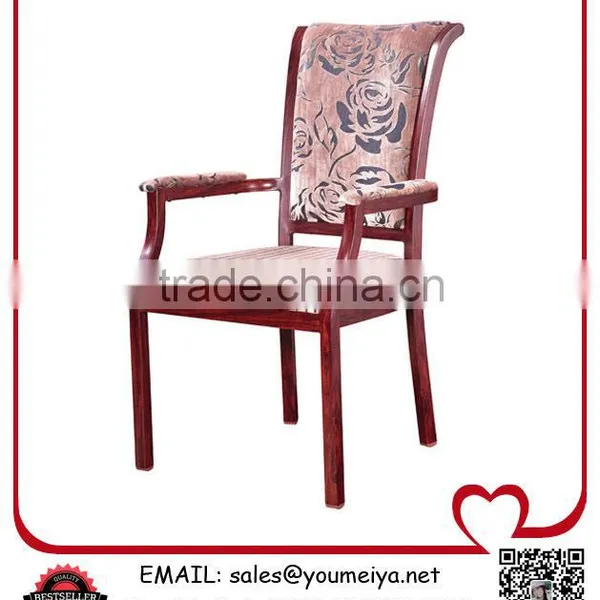 Hotel Furniture Armrest Wood Imitation Chair Antique Dining Chair for Sale photo-3