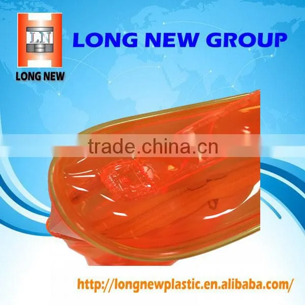 Orange PVC Bag With Zipper photo-5