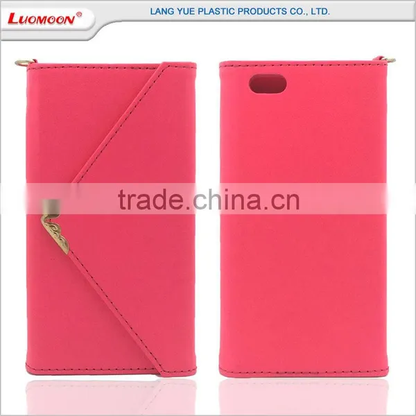 PU Leather Plain Pattern Metal Magnet Buckle With Strap, ID Card Slot Phone Case for Iphone 6 5 4 S C SE PLUS photo-4