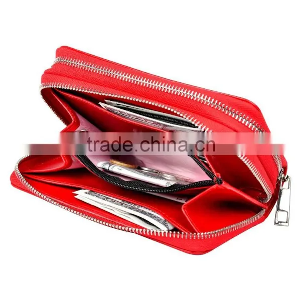 Multifunction Leather Wallet for Mobile Phone With Leather Card Holder Woman Clutch Bag photo-4