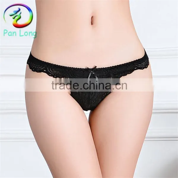 2015 Sexy Thong Women Lace V-string Tanga for Young Girls