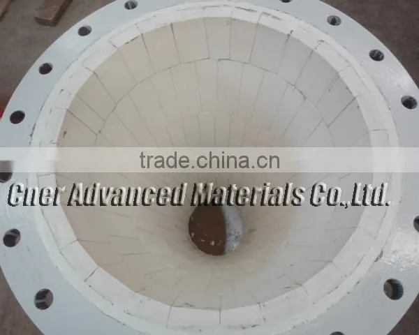Hot Sale Alumina Ceramic Lined Cone-shaped Pipe/Tube Made In China photo-3