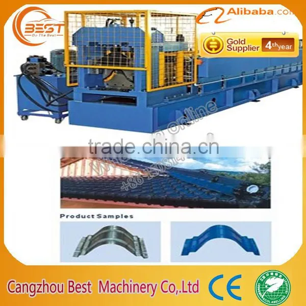 Metal Aluminum Ridge Cap Roll Forming Machine Making Machine photo-2