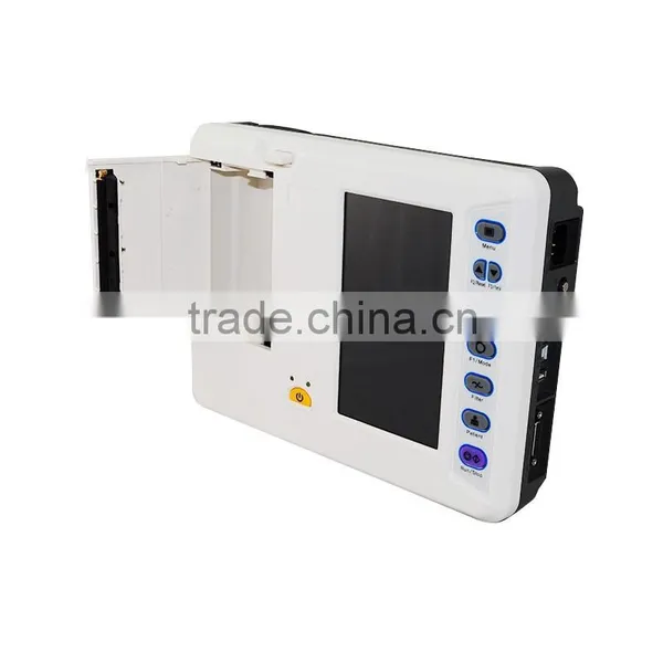 High End Model 7 Inch 6 Channel Handheld 12-lead ECG Signal Resting Electrocardiograph ECG Machine EKG-1206A SUPPLIER photo-4
