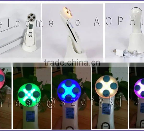 6 Colors LED and RF/EMS Sonic Skin Scrubber Facial Beauty Product photo-2