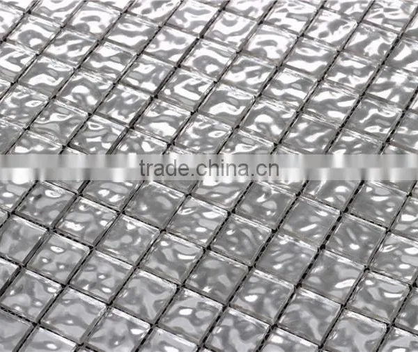 High Quality Real Gold Glass Mosaic JYHD04 Gold Mosaic Real Wave Gold Mosaic White Gold